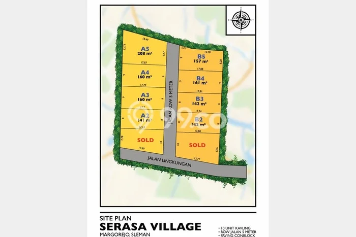 Tanah untuk Dijual Lokasi Tempel, Sleman Luas 141m2 SHM Tanah untuk Dijual Lokasi Tempel, Sleman Luas 141m2 SHM