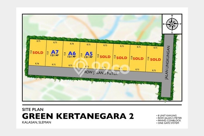 Tanah Kavling untuk Dijual di Kalasan Sleman 121m2 Tanah Kavling untuk Dijual di Kalasan Sleman 121m2