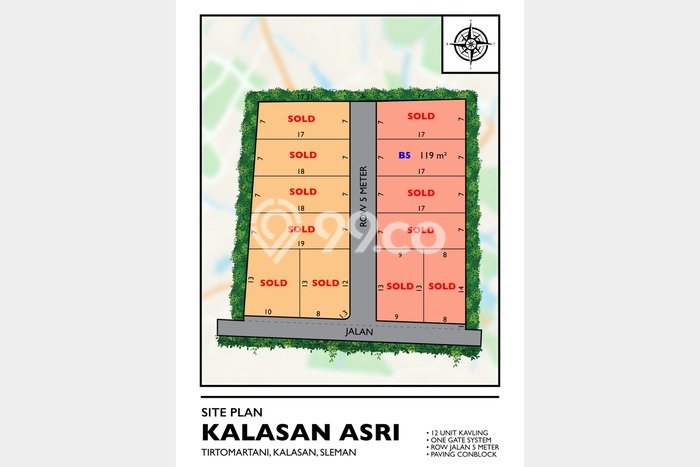 Jarang Ada! Tanah di Kalasan Punya Luas 119m2 - Jarang Ada! Tanah di Kalasan Punya Luas 119m2 -