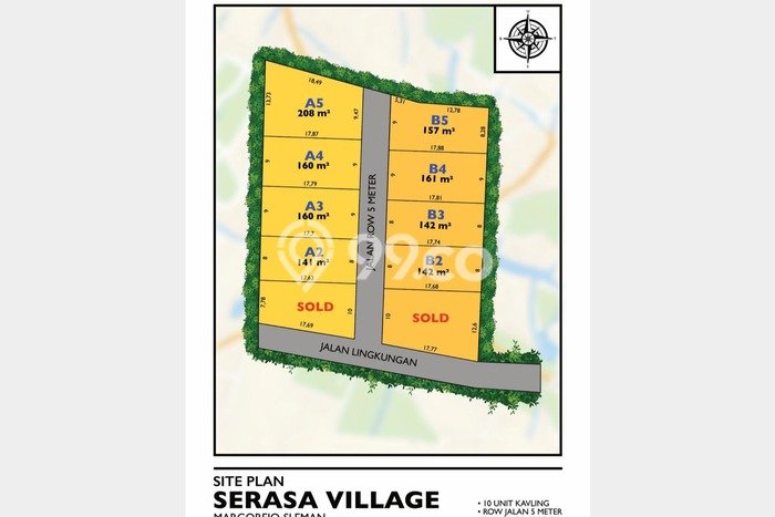 Tanah Komersial Dijual di Tempel Sleman 141m2 Tanah Komersial Dijual di Tempel Sleman 141m2