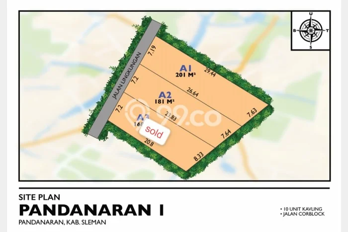 Dijual Tanah Lokasi Sleman, Yogyakarta Seluas 181m2 Dijual Tanah Lokasi Sleman, Yogyakarta Seluas 181m2