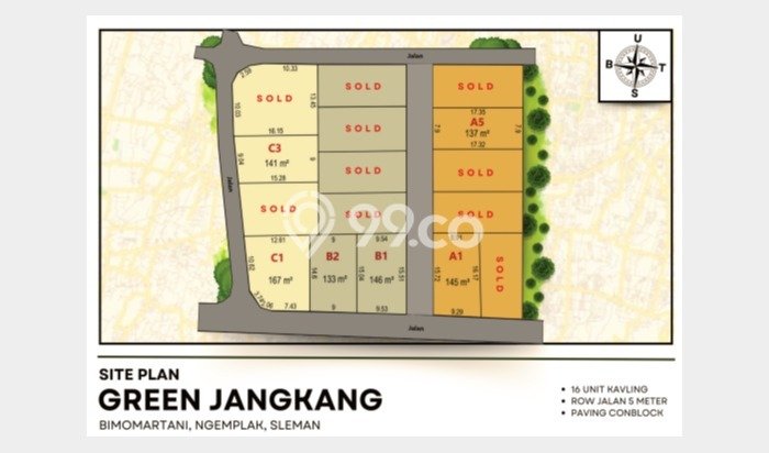 Tanah Kavling Dijual di Sleman, Yogyakarta dengan Luas Tanah 137m2 Tanah Kavling Dijual di Sleman, Yogyakarta dengan Luas Tanah 137m2