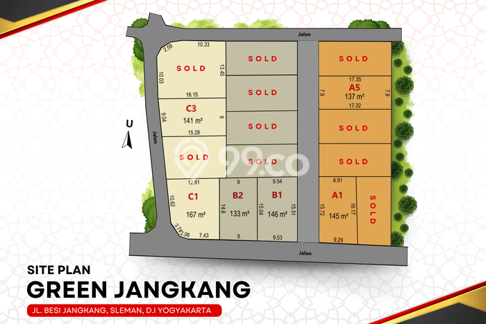 Tanah Komersial Dijual di Galur Kulon Progo 146m2 Tanah Komersial Dijual di Galur Kulon Progo 146m2