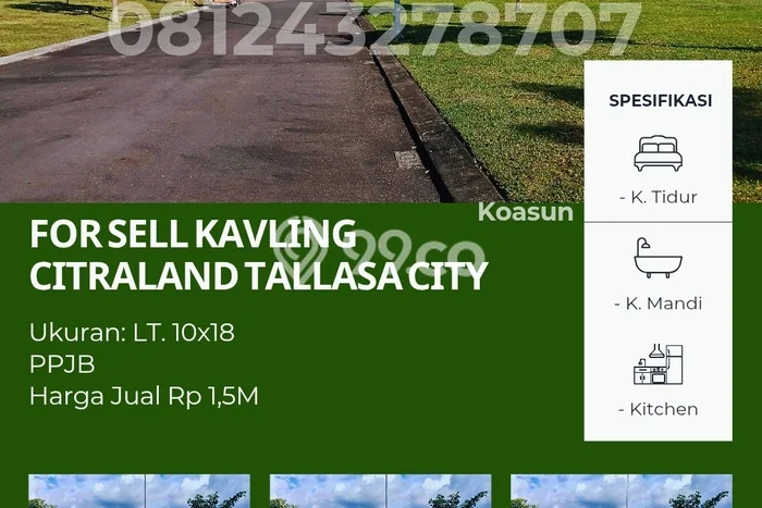 Tanah di Tamalanrea, Makassar Luas 180m2 Dijual Segera Tanah di Tamalanrea, Makassar Luas 180m2 Dijual Segera