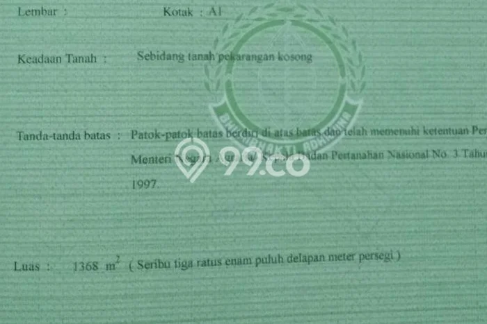 Untuk Dijual Tanah di Wates Kulon Progo Luas 1368m2 SHM Untuk Dijual Tanah di Wates Kulon Progo Luas 1368m2 SHM