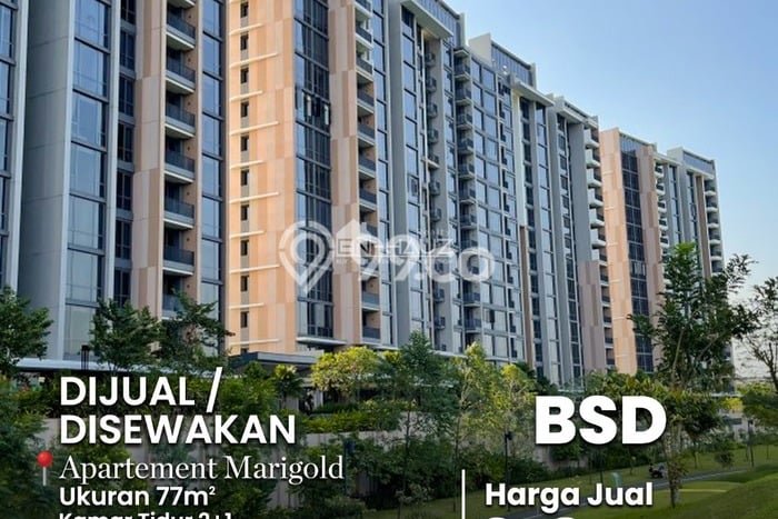 Apartemen di BSD, 2 KT, Luas 77m2m², Lokasi Strategis Apartemen di BSD, 2 KT, Luas 77m2m², Lokasi Strategis