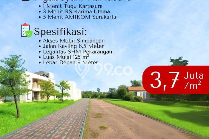 Jual Tanah di Kartosuro, Luas 120m², Lokasi Strategis Jual Tanah di Kartosuro, Luas 120m², Lokasi Strategis