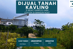 Tanah Kavling Dijual di Malang dengan Spesifikasi 224m2 Tanah Kavling Dijual di Malang dengan Spesifikasi 224m2