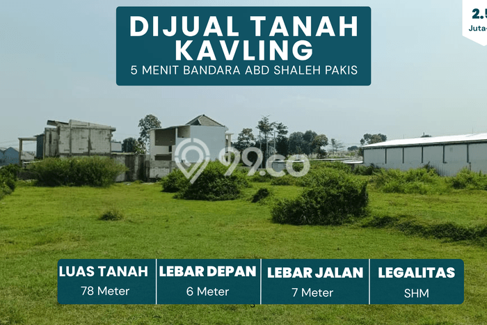 Tanah di Pakis, Malang Luas 78m2 Dijual Segera Tanah di Pakis, Malang Luas 78m2 Dijual Segera