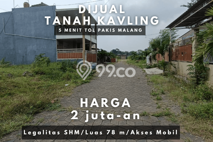 Lahan Kosong Dijual di Pakis, Malang, Luas 78m2 Area Strategis Lahan Kosong Dijual di Pakis, Malang, Luas 78m2 Area Strategis