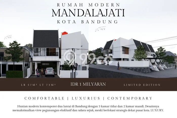 Rumah Modern Minimalis 3 KT Siap Huni di Mandalajati Rumah Modern Minimalis 3 KT Siap Huni di Mandalajati