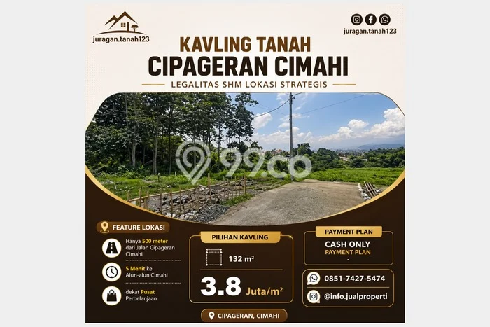 Jarang Ada! Tanah di Cimahi Tengah Punya Luas 132m2 SHM Jarang Ada! Tanah di Cimahi Tengah Punya Luas 132m2 SHM