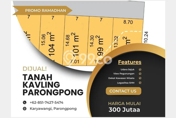 Tanah Komersial Dijual di Parongpong Bandung Barat 101m2 Tanah Komersial Dijual di Parongpong Bandung Barat 101m2