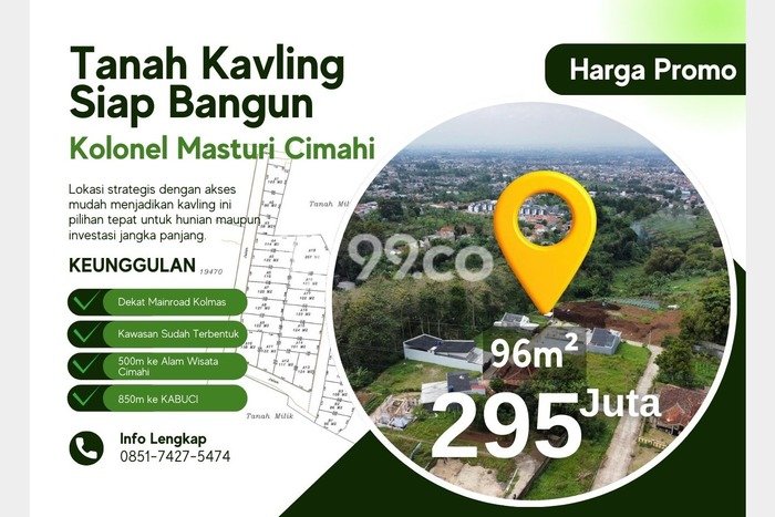 Kavling Tanah Dijual di Cimahi Utara, Cimahi, Luas 96m2 Area Strategis Kavling Tanah Dijual di Cimahi Utara, Cimahi, Luas 96m2 Area Strategis