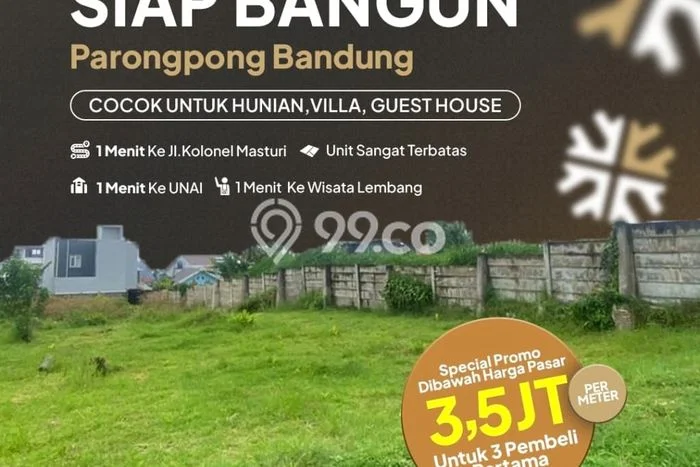 Tanah Komersial Dijual di Parongpong Bandung Barat 99m2 Tanah Komersial Dijual di Parongpong Bandung Barat 99m2