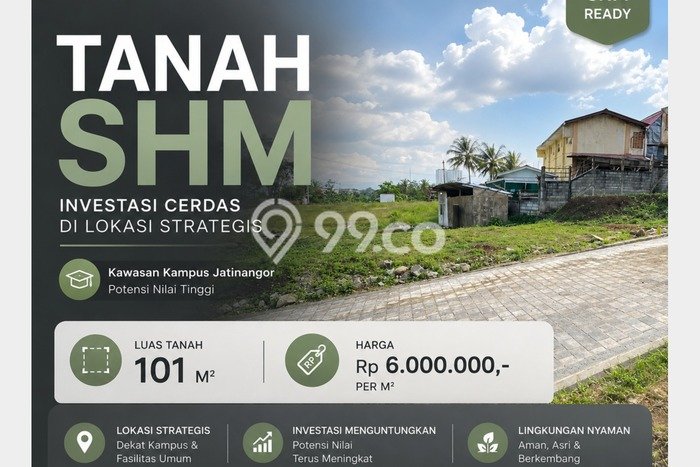 Lahan Kosong Dijual di Jatinangor, Sumedang, Luas 101m2 Area Strategis Lahan Kosong Dijual di Jatinangor, Sumedang, Luas 101m2 Area Strategis