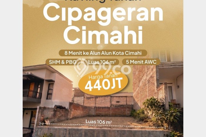 Tanah di Cimahi Utara, Cimahi Luas 106m2 Dijual Segera Tanah di Cimahi Utara, Cimahi Luas 106m2 Dijual Segera