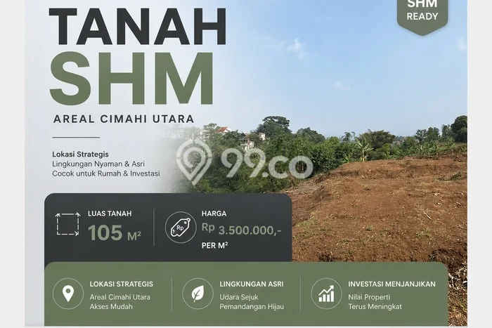 Jarang Ada! Tanah di Cimahi Utara Punya Luas 105m2 SHM Jarang Ada! Tanah di Cimahi Utara Punya Luas 105m2 SHM
