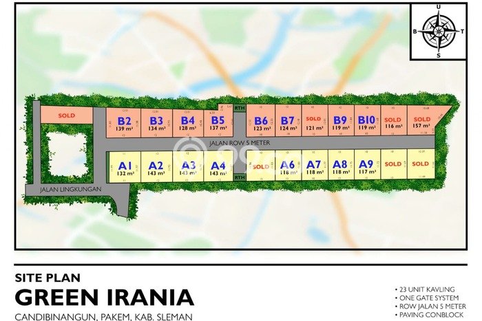 Tanah Komersial di Kasihan, Luas 129m2m², Akses Mudah Tanah Komersial di Kasihan, Luas 129m2m², Akses Mudah