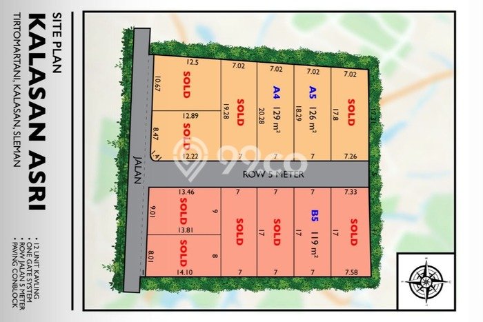 AREA PROSPEKTIF! Tanah di Caturtunggal, Luas 119m2m², Dekat Transportasi, Kawasan Potensial AREA PROSPEKTIF! Tanah di Caturtunggal, Luas 119m2m², Dekat Transportasi, Kawasan Potensial