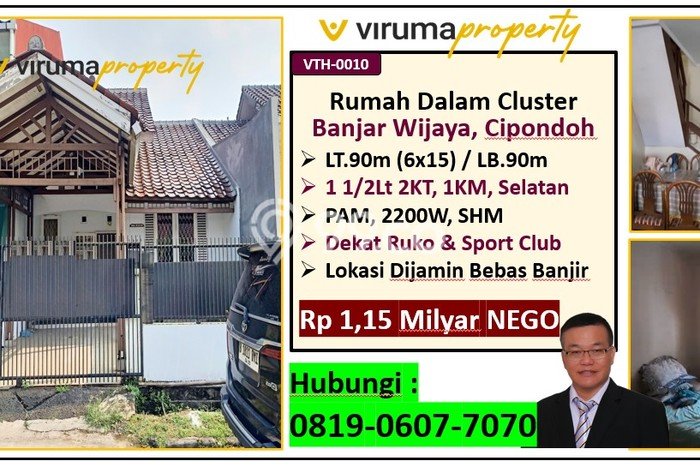 Jual Rumah Bagus Siap Huni LB 90m2 di Cipondoh, Tangerang Jual Rumah Bagus Siap Huni LB 90m2 di Cipondoh, Tangerang