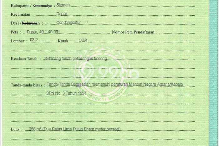 Tanah Siap Bangun Dijual di Sleman Punya Luas 256m2 Tanah Siap Bangun Dijual di Sleman Punya Luas 256m2