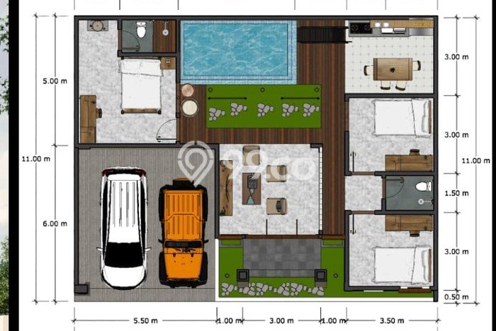 Vila Kawasan Borobudur, Luas 176m2m², Area Strategis Vila Kawasan Borobudur, Luas 176m2m², Area Strategis