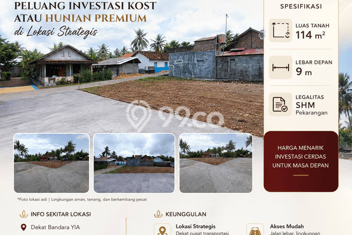 Tanah Dijual Lokasi Wates, Kulon Progo Luas 114m2 Legalitas Aman Tanah Dijual Lokasi Wates, Kulon Progo Luas 114m2 Legalitas Aman