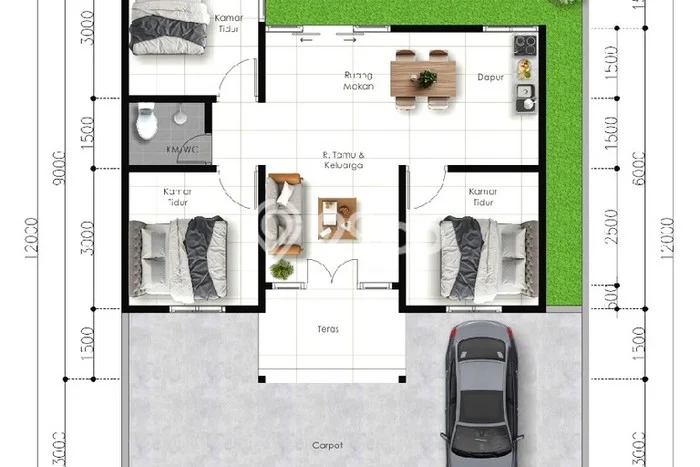 Rumah Strategis Minimalis Lb 65m2 di Rajabasa, Bandar Lampung Rumah Strategis Minimalis Lb 65m2 di Rajabasa, Bandar Lampung