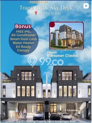For Sale! Premium House LT 120m2 Desain Modern di Gading Serpong For Sale! Premium House LT 120m2 Desain Modern di Gading Serpong