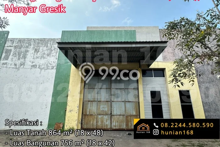 Gudang Disewa di Manyar, Gresik, LT 864m2 / LB 756m2 Gudang Disewa di Manyar, Gresik, LT 864m2 / LB 756m2