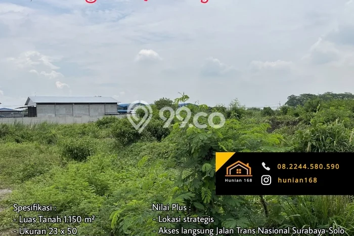 Lahan Dijual Lokasi Strategis di Sidoarjo dengan Luas 1150m2 Lahan Dijual Lokasi Strategis di Sidoarjo dengan Luas 1150m2
