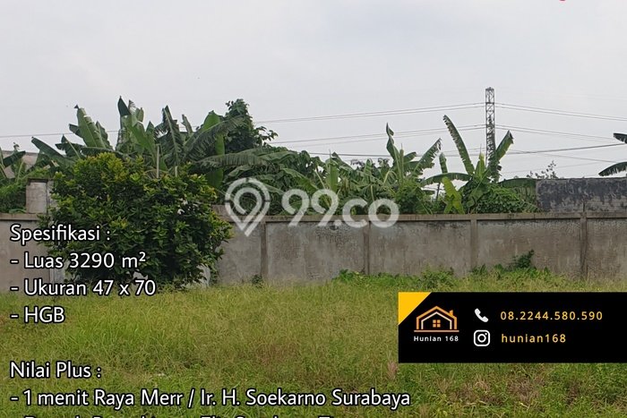 Jarang Ada! Tanah di Sukolilo Punya Luas 3290m2 SHM Jarang Ada! Tanah di Sukolilo Punya Luas 3290m2 SHM