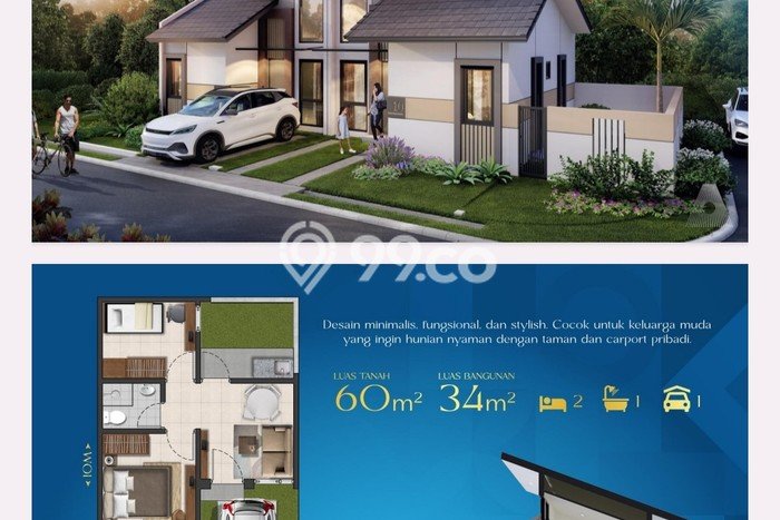 Hunian Cantik Minimalis Lb 34m2 di Parung Panjang, Bogor Hunian Cantik Minimalis Lb 34m2 di Parung Panjang, Bogor