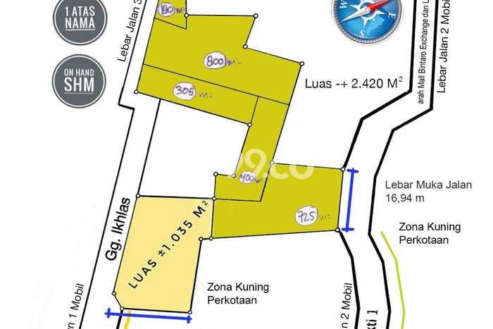 Tanah Kosong Dijual di Tangerang Selatan dengan Area 3455m2 Tanah Kosong Dijual di Tangerang Selatan dengan Area 3455m2