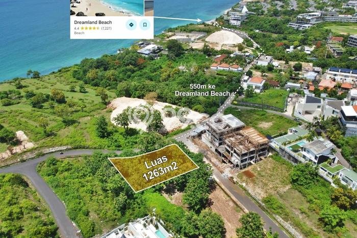 Tanah Dijual Lokasi Pecatu, Badung Luas 1263m2 Legalitas Aman Tanah Dijual Lokasi Pecatu, Badung Luas 1263m2 Legalitas Aman