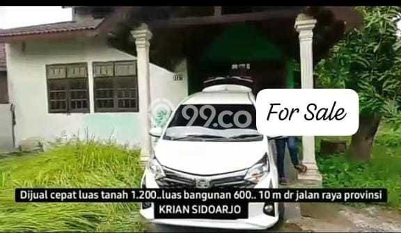 Jual Tanah Kawasan Komersial di Krian, Luas 1200m2m², Potensi Bagus Jual Tanah Kawasan Komersial di Krian, Luas 1200m2m², Potensi Bagus