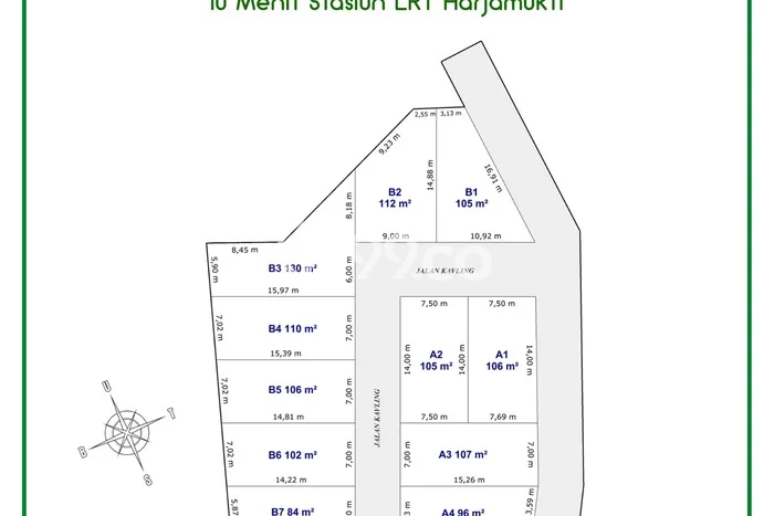 Kavling Tanah Dijual di Tapos, Depok, Luas 84m2 Area Strategis Kavling Tanah Dijual di Tapos, Depok, Luas 84m2 Area Strategis