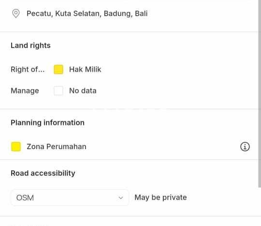 Tanah di Pecatu, Luas 2000m², Akses Jalan Utama, Area Berkembang Tanah di Pecatu, Luas 2000m², Akses Jalan Utama, Area Berkembang