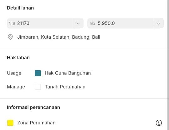 HARGA TERBAIK! Tanah di Jimbaran, Luas 5950m², Lokasi Prima HARGA TERBAIK! Tanah di Jimbaran, Luas 5950m², Lokasi Prima