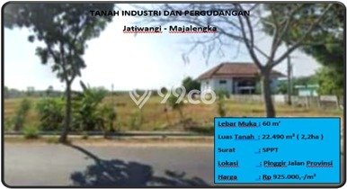 Jarang Ada! Tanah di Jatiwangi Punya Luas 22490m2 - Jarang Ada! Tanah di Jatiwangi Punya Luas 22490m2 -