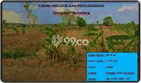 Tanah untuk Dijual Lokasi Kertajati, Majalengka Luas 3733m2 SHM Tanah untuk Dijual Lokasi Kertajati, Majalengka Luas 3733m2 SHM