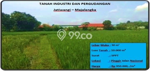 Jarang Ada! Tanah di Jatiwangi Punya Luas 10000m2 - Jarang Ada! Tanah di Jatiwangi Punya Luas 10000m2 -