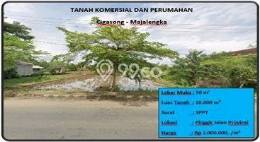 Lahan Kosong Dijual di Cigasong, Majalengka, Luas 10000m2 Area Strategis Lahan Kosong Dijual di Cigasong, Majalengka, Luas 10000m2 Area Strategis