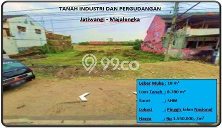 Tanah Dijual Lokasi Jatiwangi, Majalengka dengan Luas Tanah 8780m2 dan Status - Tanah Dijual Lokasi Jatiwangi, Majalengka dengan Luas Tanah 8780m2 dan Status -