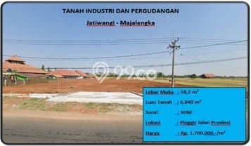 Jarang Ada! Tanah di Jatiwangi Punya Luas 6840m2 - Jarang Ada! Tanah di Jatiwangi Punya Luas 6840m2 -
