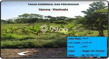 Kavling Tanah Dijual di Cigasong Majalengka Spesifikasi 2171m2 Kavling Tanah Dijual di Cigasong Majalengka Spesifikasi 2171m2