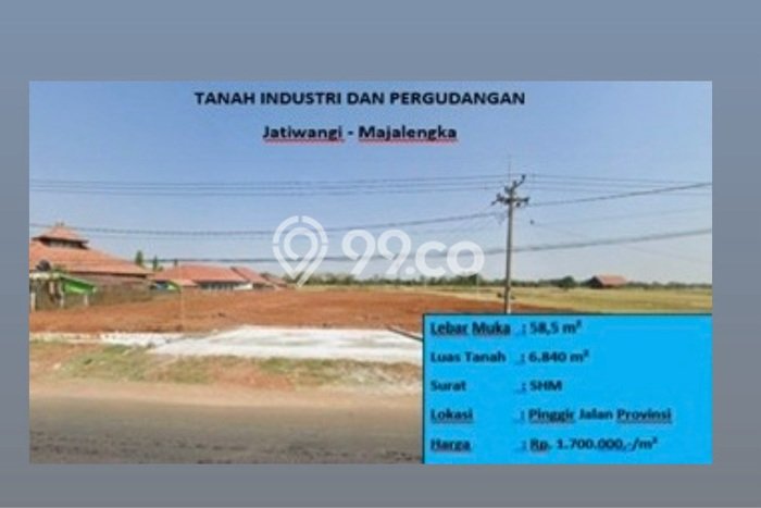 Tanah Lokasi Potensial di Jatiwangi, Luas 6840m², Akses ke Fasilitas Umum, Akses Jatiwangi, Majalengka, Majalengka Tanah Lokasi Potensial di Jatiwangi, Luas 6840m², Akses ke Fasilitas Umum, Akses Jatiwangi, Majalengka, Majalengka