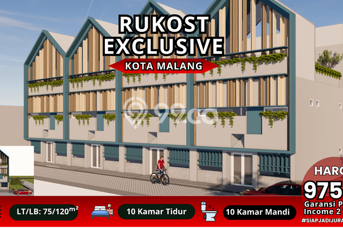 Kost Dijual di Merjosari dengan 10 KT dan Luas 120m2 Kost Dijual di Merjosari dengan 10 KT dan Luas 120m2