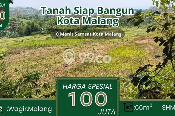 Tanah Komersial di Wagir, Luas 66m2m², Pinggir Jalan Tanah Komersial di Wagir, Luas 66m2m², Pinggir Jalan